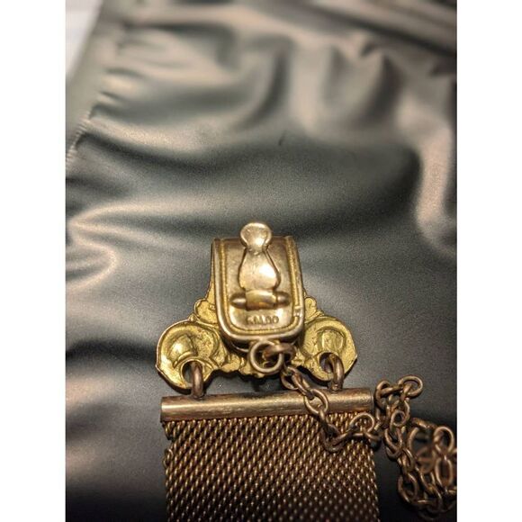 Antique Victorian mesh gold filled pocket watch fob by F.M. C.O. in good condit - Picture 6 of 7